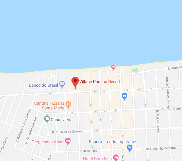 Mapa de Localização - Hotel Village Paraíso Canasvieiras Florianópolis